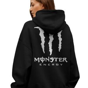 Monster Energy Drink Black Unisex Hoodie Cotton Pullover